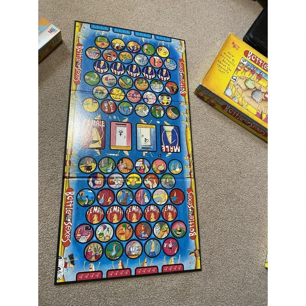 Battle of the Sexes Board Game 1997 University Games Incomplete